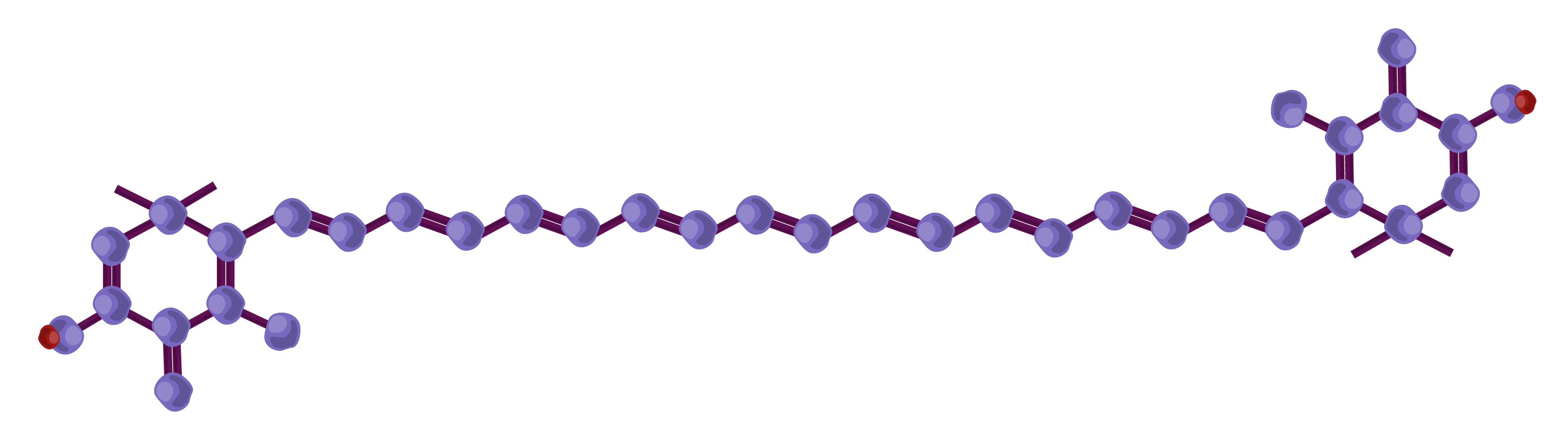 Skeletal structure of the astaxanthin molecule (C₄₀H₅₂O₄)